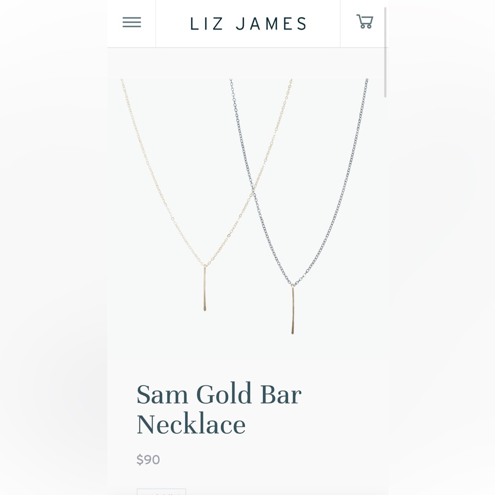 Liz James “Sam Gold Bar” necklace